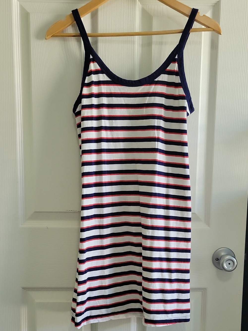 Universal Thread Striped TShirt Tank Dress S Red White Blue 100% Cotton Like New